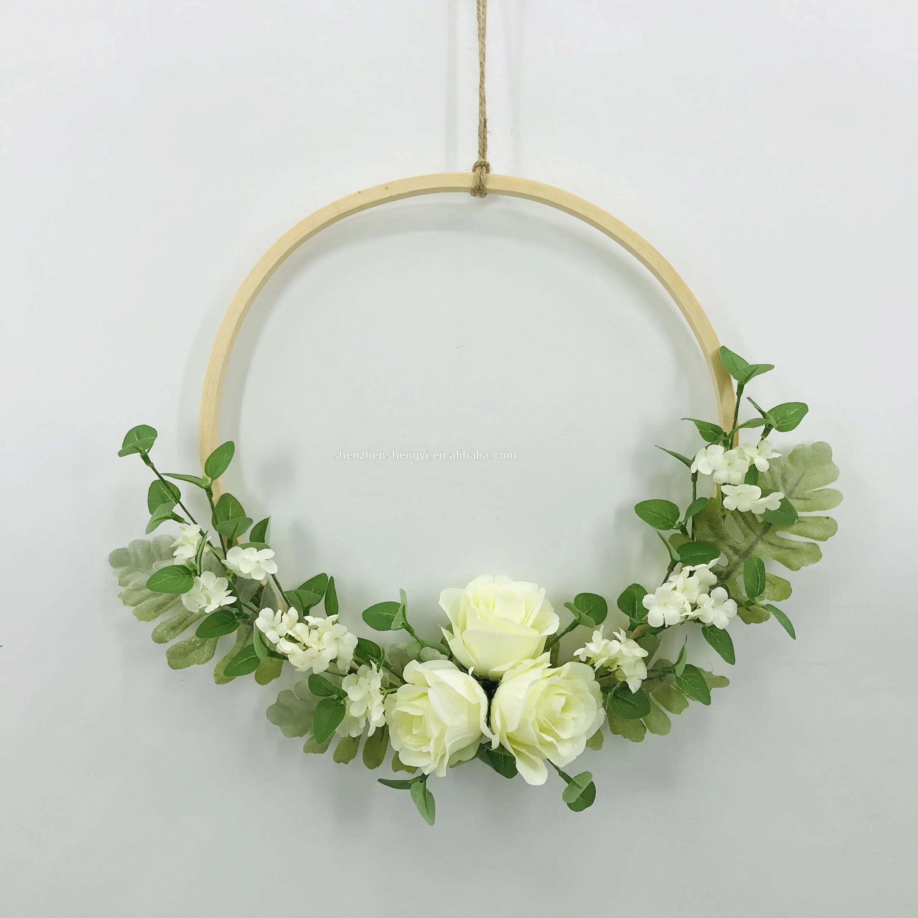 easter/Home-Party/wedding/garden decorations wall Hanging ornaments Wreaths With Artificial Decorative Flowers for front door