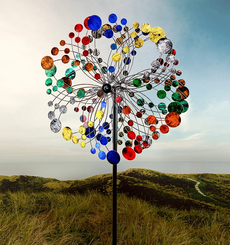 Hourpark hot selling wind spinners double bold kinetic wind spinners for sale