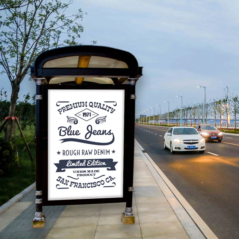 Outdoor Round Acrylic Light Box Sign Display Led Lightbox Wall Metal Frame Signage Signboard 3d Letter Advertising Sign Board