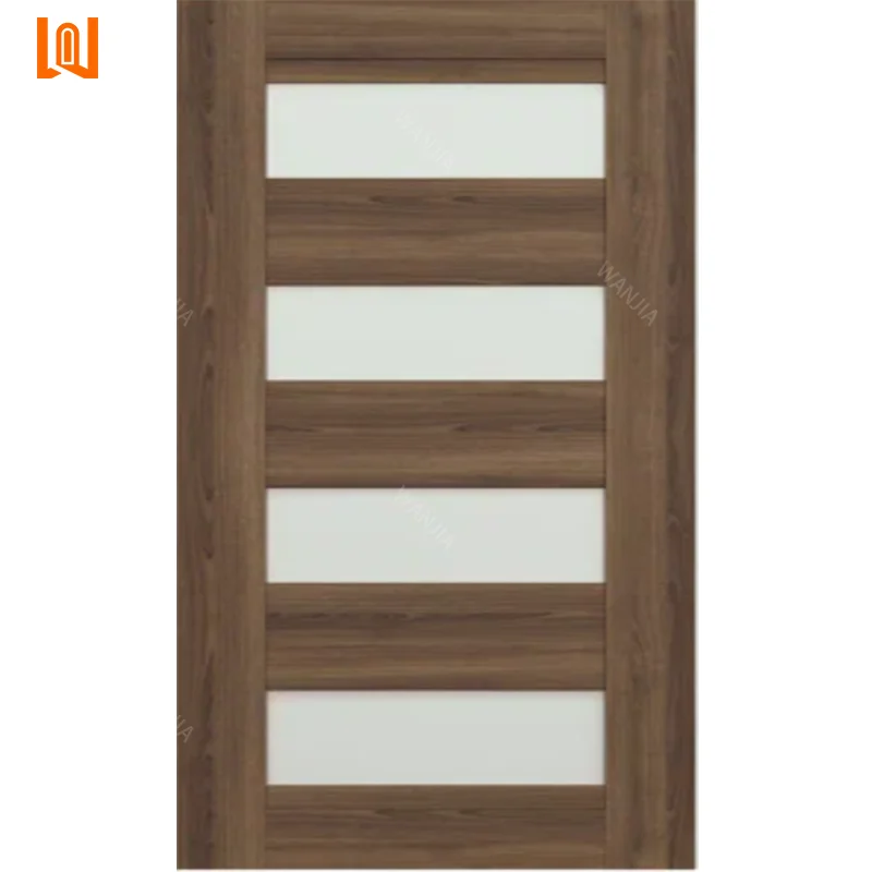 WANJIA Factory Wholesale Popular Door Bedroom Interior Wood Door Soundproof House Wooden Doors