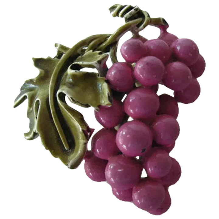 Fashion Fruit Enamel Grape  Brooch Pin Metal Badge Clothing jewelry Accessories Wholesale