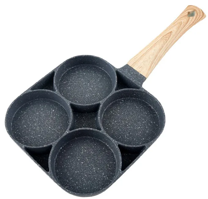 4 Hole Egg Frying Pan Aluminum Nonstick Omelet Pan