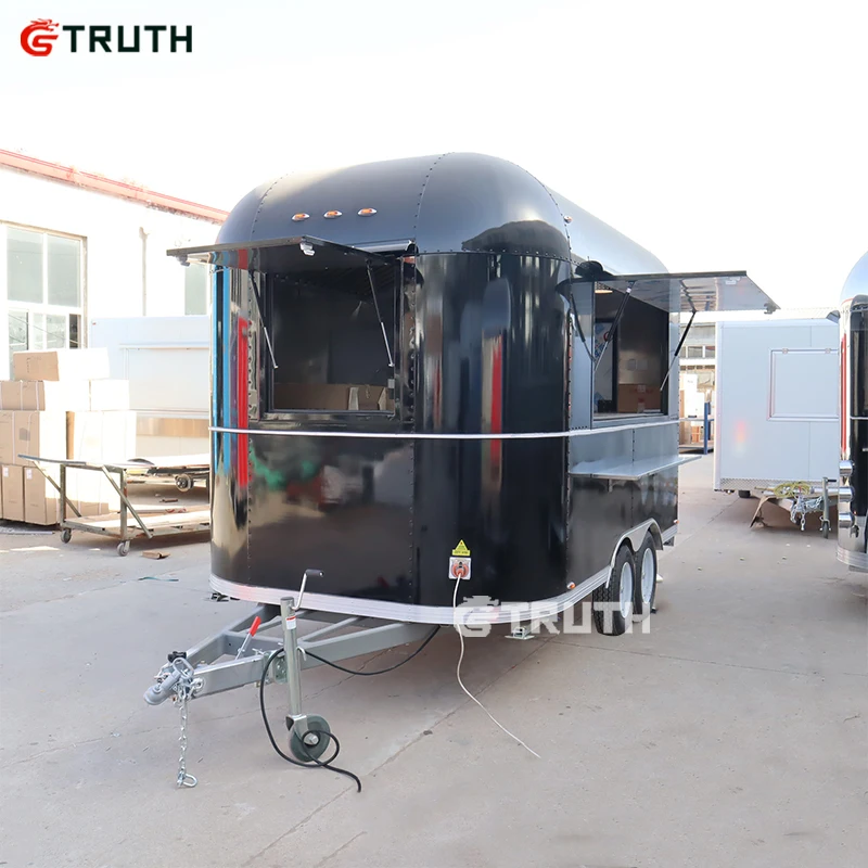 TRUTH mobile food carts Mobile Stainless Steel square outdoor concession pizza fryer griddle truck Bakery Food Truck