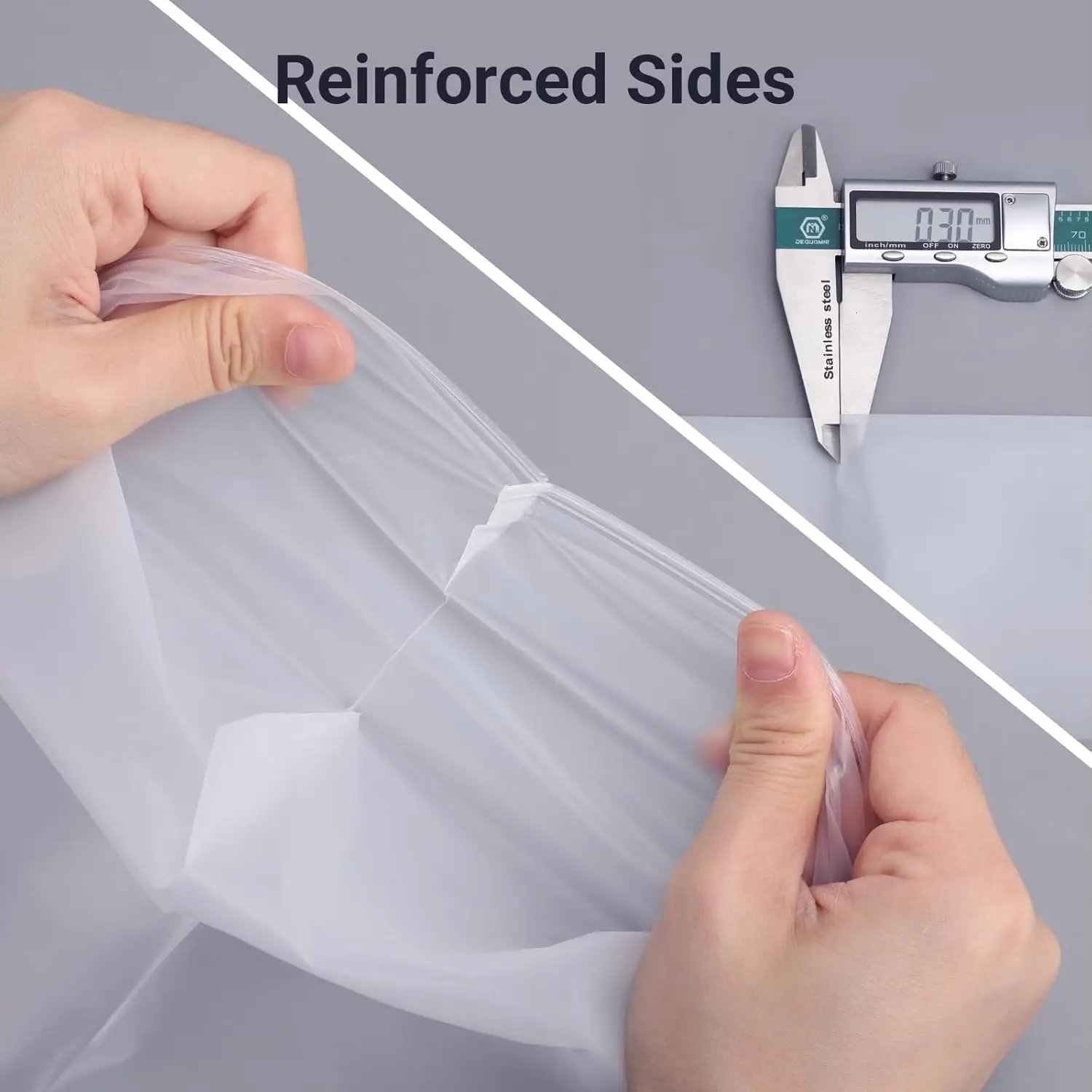 Hey! 100% Biodegradable Matte Frosted Transparent Custom Logo Printing Plastic Packaging Zip Lock Ziplock Zipper Bag