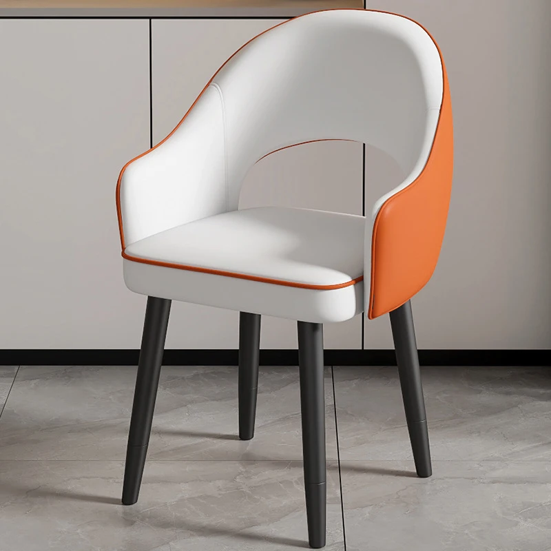 Hot sale  living room furniture luxury navy Nordic modern arm chair wooden legs pu leather sofa chairs for living room