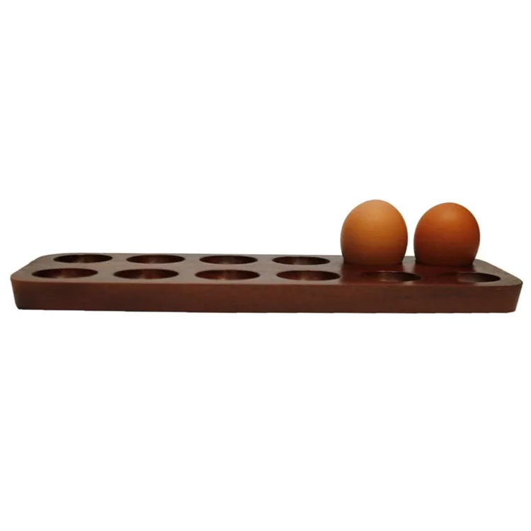 
High quality rectangle wooden 12 egg tray refrigerator storage box wooden home tray 