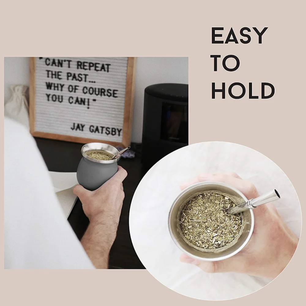 Традиционная Аргентинская Изолированная Тыква из нержавеющей стали под заказ чайная чашка Yerba с соломинкой Bombilla