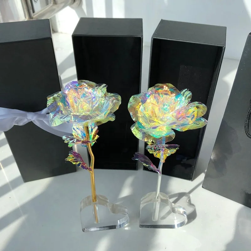 YAYUN A-1184 Top Grade 24K Crystal Galaxy Rose Flower For Gift