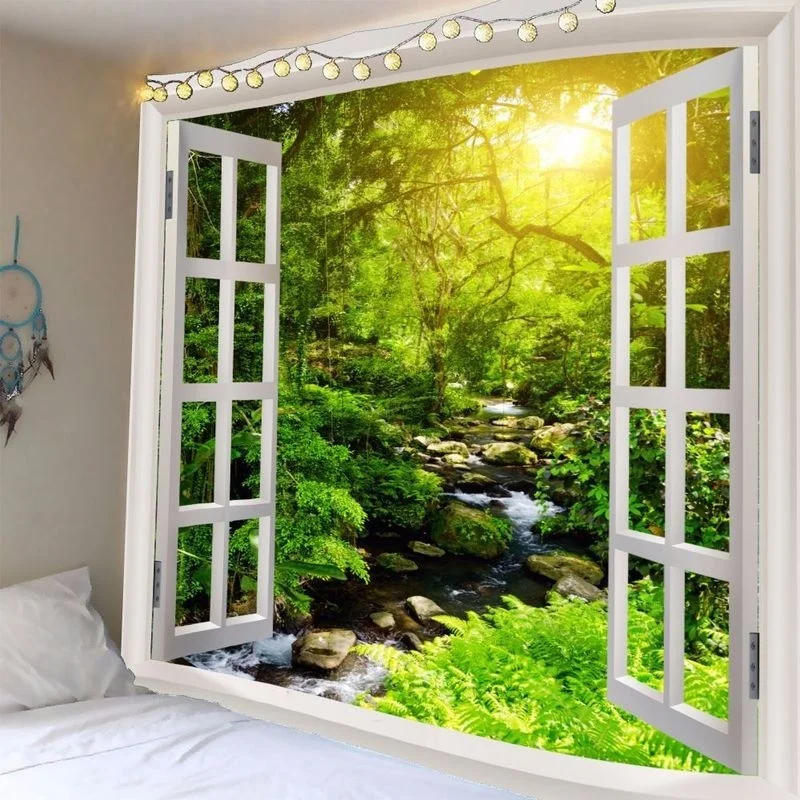 Ocean Tapestry Manufacturer Colorful Bohemian Abstract Hippie Trippy Wall Hanging Psychedelic Tapestry