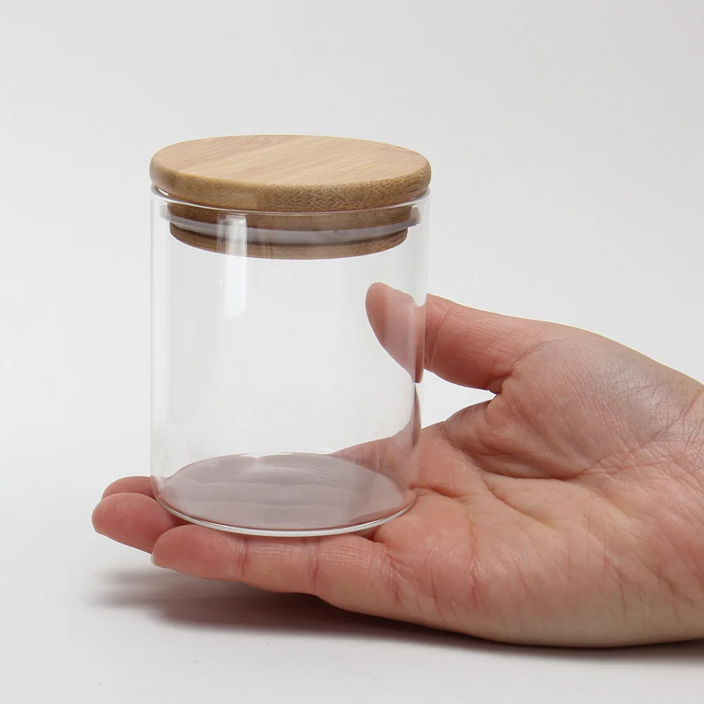 Custom Large Country Style Kitchen Food Spice High Borosilicate Glass Container Storage Jars With Lids Eco-friendly