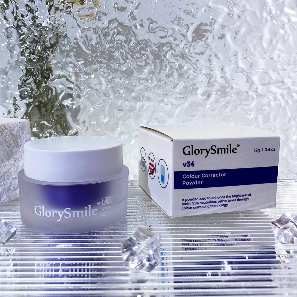 Private Label V34 Tooth Powder Home Use Teeth Whitening Powder Minty Flavor Sensitive Free Formula