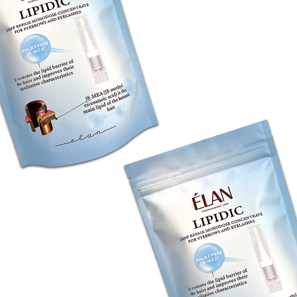 Custom Printed logo Plastic Bag Zipper Cosmetic Skin Care Facial Mask Stand up