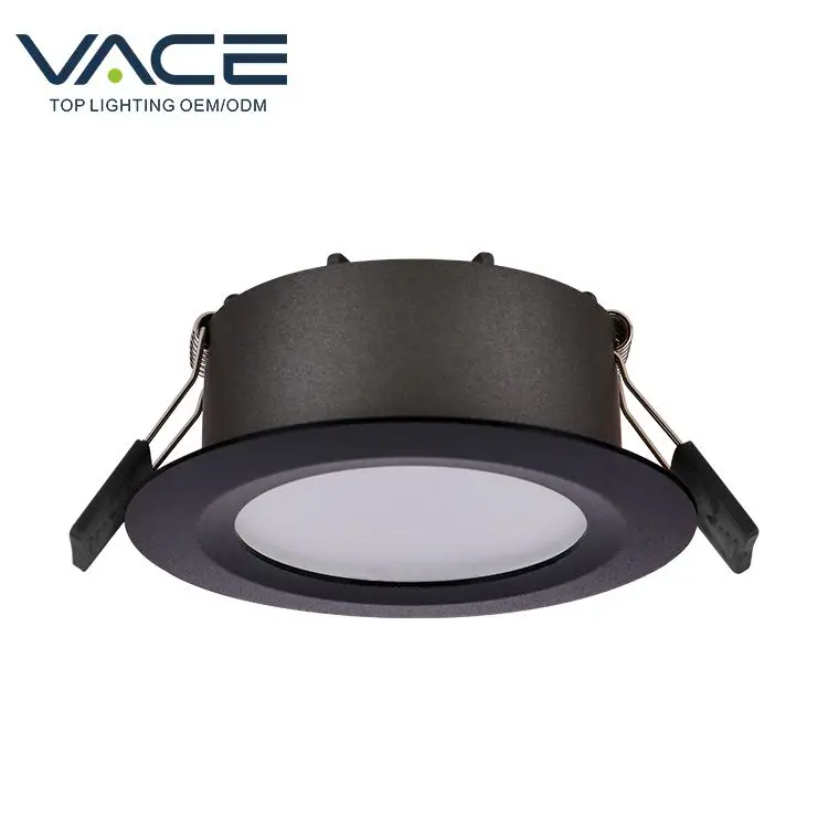 100 degree changeable cct front circle black reflector dimming 4 7 w recessed led downlight
