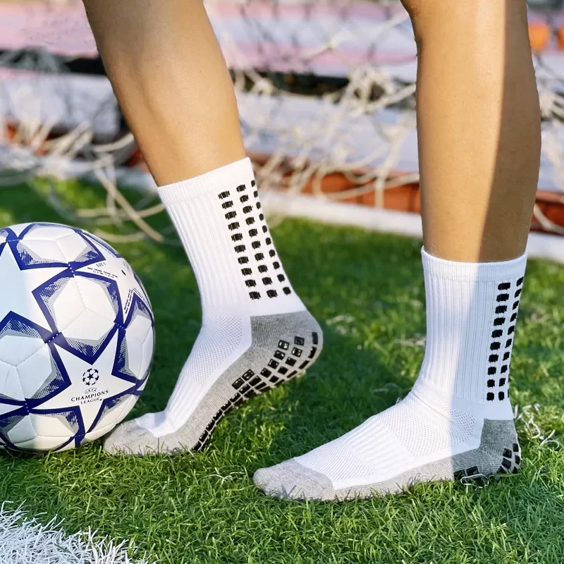 High Quality Professional Football Socks Cushion Bottom Non Slip Antislip Scrunch Soccer Grip Sports Socks