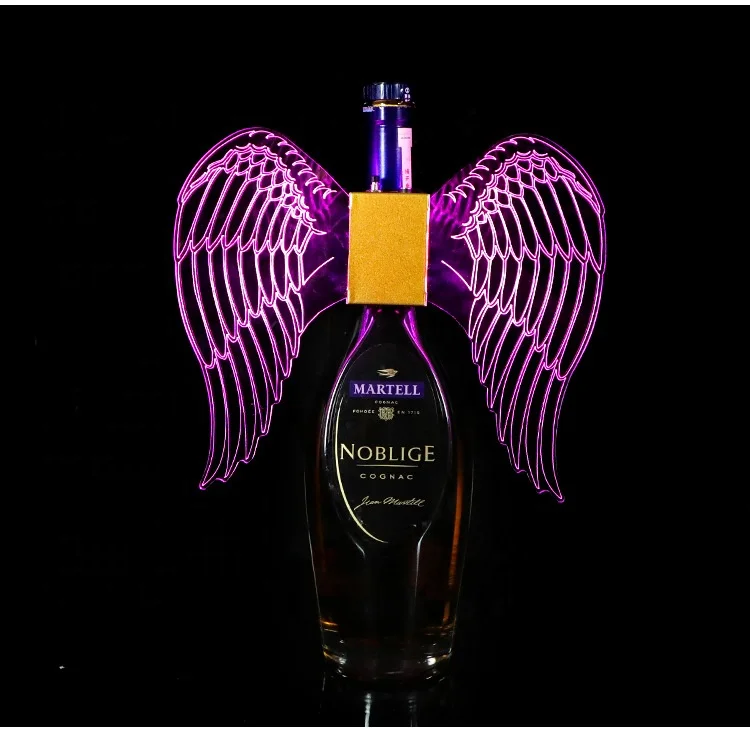 NEW Wing Shape Acrylic LED Sparkler Light Flash Stick Cham-pagne Bottle Head Glorifier LED Strobe Baton for Bar Club Night Club