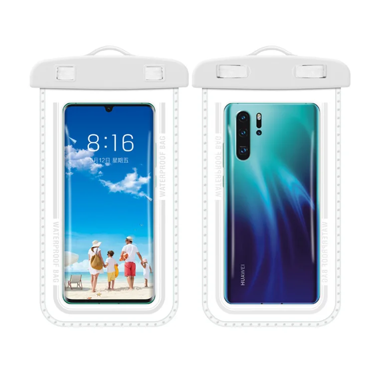 Customized Logo IPX8 Swim Universal PVC Floating Waterproof Cell Mobile Phone Case Bag Pouch