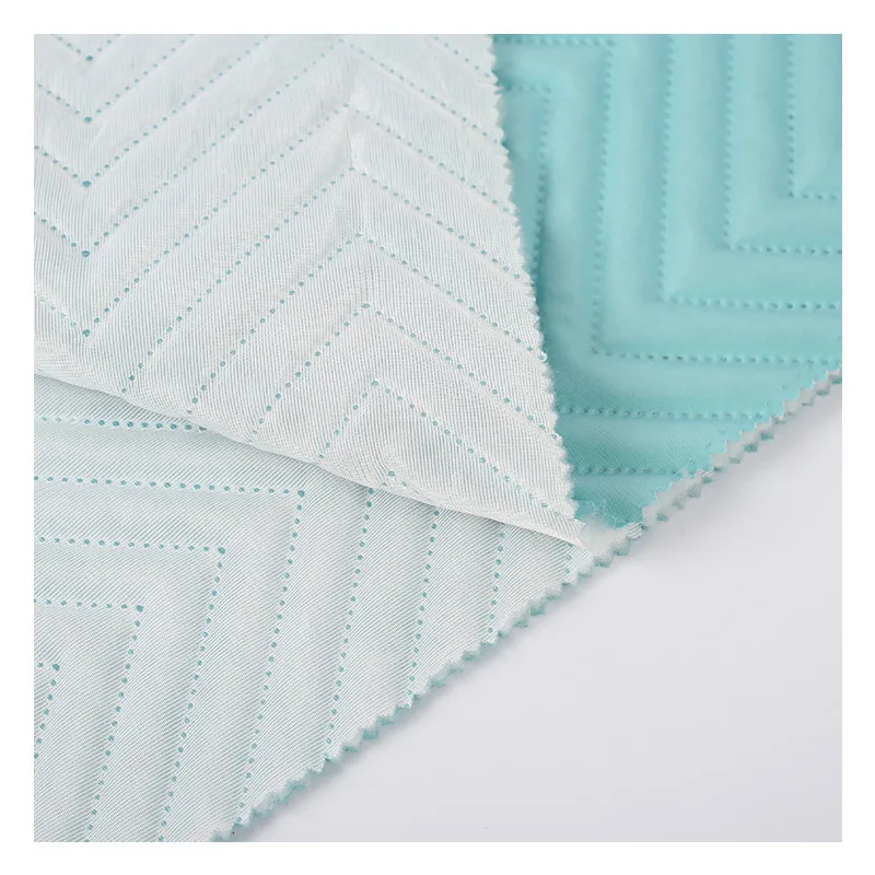 Factory direct sales of three layers of compound spring subwoven cotton ultrasonic press cotton type cotton-padded fabric