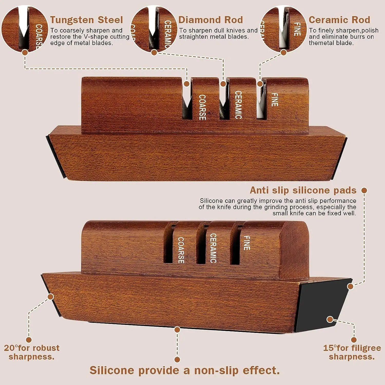 FLYWOD kitchen gadgets diamond scissors sharpener tools kit electric knife sharpener 15&20 degrees rolling knife sharpener