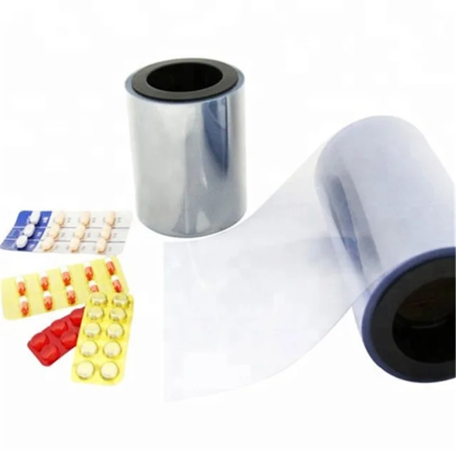 JINCAI 0.25mm Clear Pharmaceutical pvc/pvdc film pvc/pe plastic film for medicine blister packaging