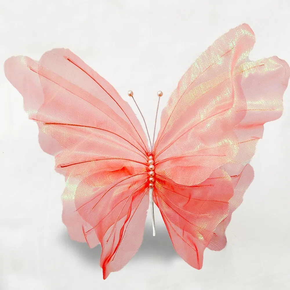 Party Decoration Artificial butterfly Hand-made flower silk screen flower photography props