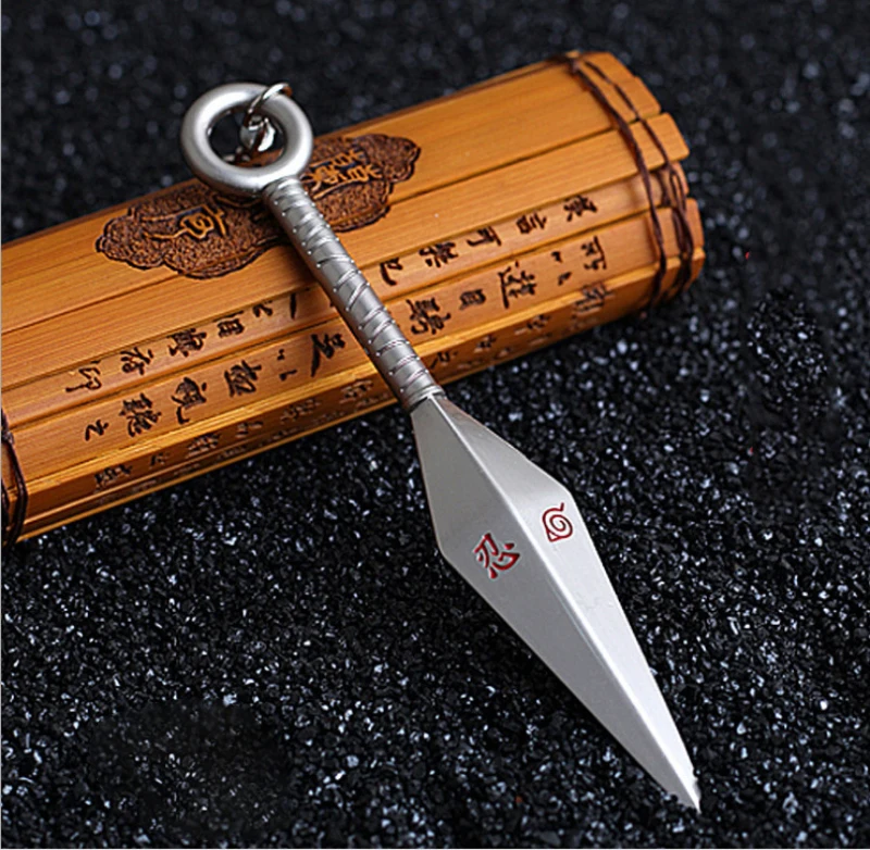 HOT Animation Ninja weapons set of 7pcs Anime Cosplay Accessory Boruto keychain Anime Kunai Weapon Pendant Weapons Keychain