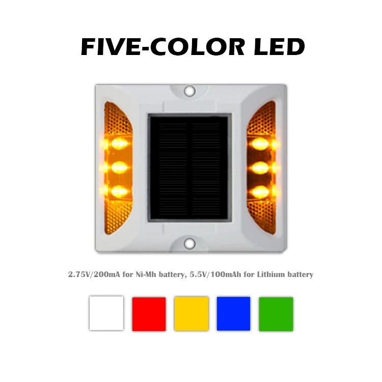 Popular Vialeta Solaris Aluminium Cat Eye Road LED Stud Waterproof IP68 White Reflector Solar Road Marker