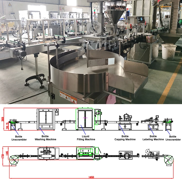 Whole Line Automatic Beverage PET Bottle Aluminum Tin Can Filling Sealing Machine Soft Drink Juice Bottle Filling Machine Line