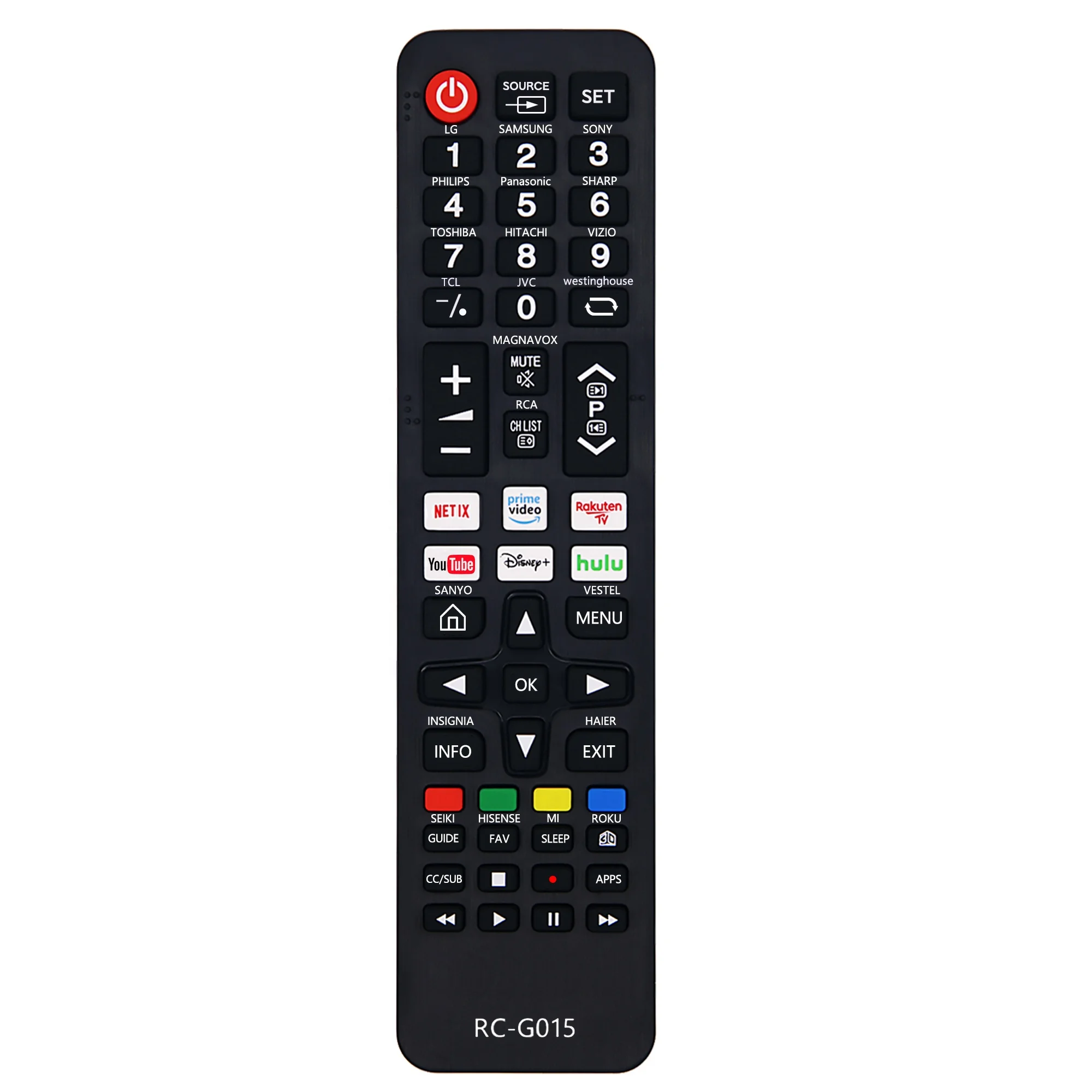 Universal TV Replacement Remote Control for Samsung/TCL/LG/Hisense/Vizio/Sony/Philips/Roku/XiaoMi and More Smart TVs