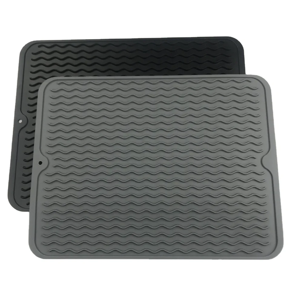 Drain Mat Drying Dishes Pad Heat Resistant Non-slip Tray cup or glasses and dished Drying Mat