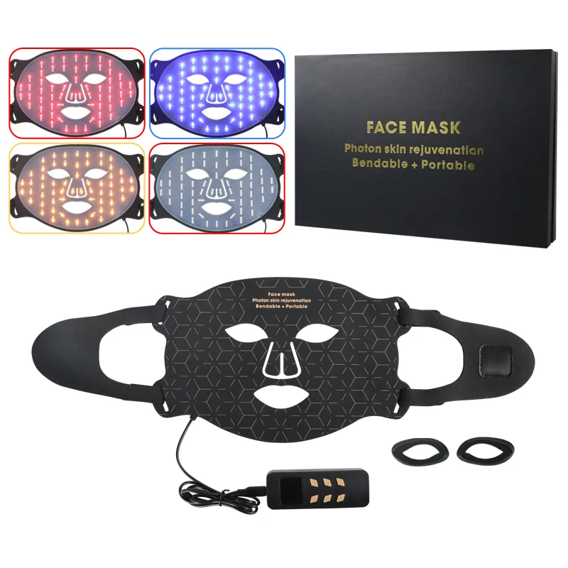 Photonic 4 Color Silicone Beauty Mask Led Red Infrared Light Therapy Mask