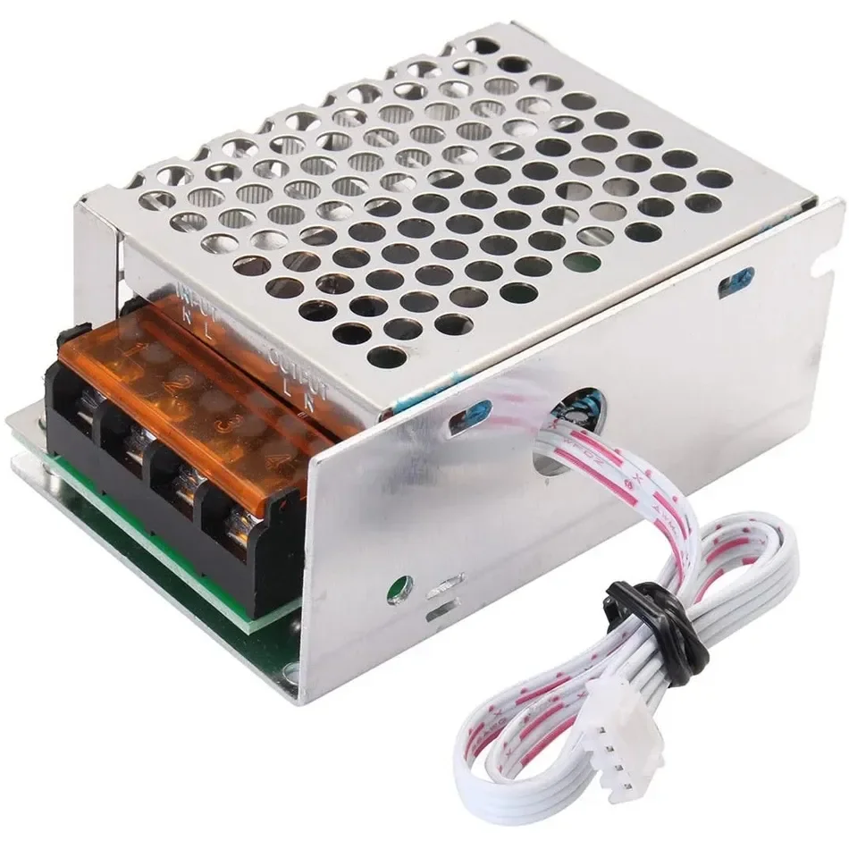 SCR Voltage Regulator Dimmer 4000W 220V AC Power Regulation Electric Motor Speed Controller Thermostat for Small Motors