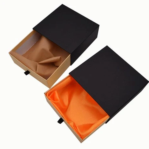 
Custom Luxury Rigid Handmade Sliding Ribbon Decorative Promotion Small Paper Gift Box with Drawer for Jewelry/Watch/Tie/Brooch 