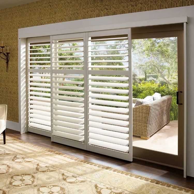 High Quality Sliding Door and shutter Plantation Shutter For Home Decoration PVC Plantation Shutter