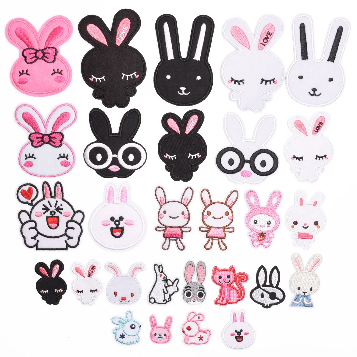 
Factory wholesale clothes pants decoration cute cartoon ironing rabbit embroidery patch 