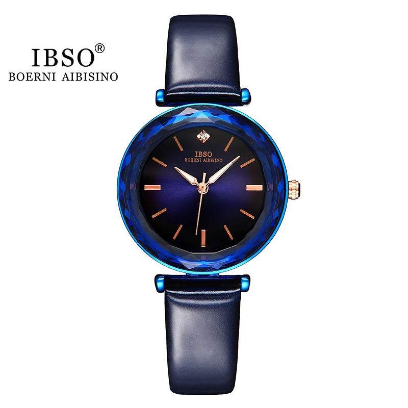 IBSO Leather Strap Clock 2022 Luxury Women Watches Custom Ladies Watches Women Wrist