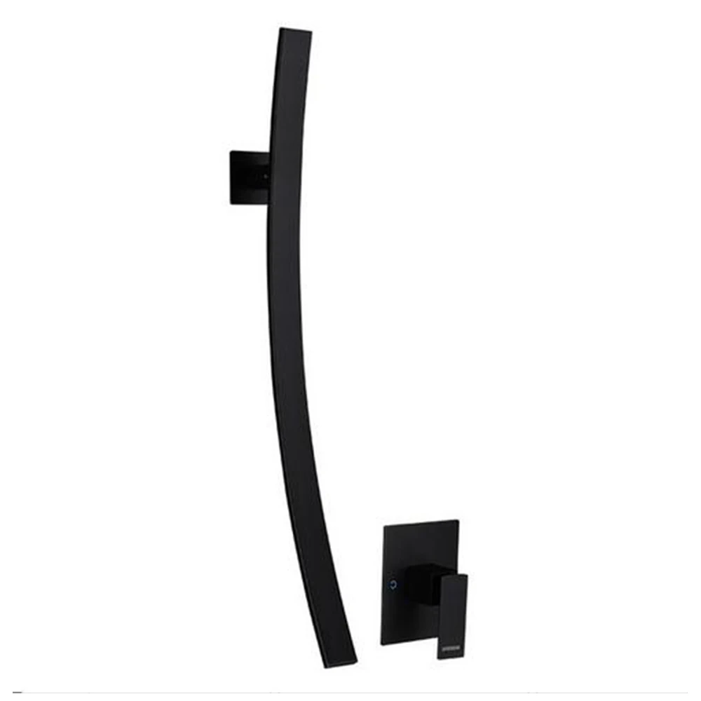 Современный хромированный настенный смеситель водопад для раковины с одной ручкой