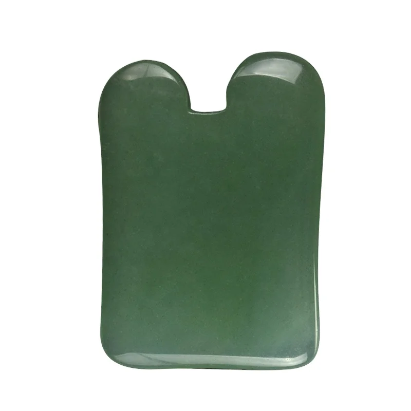 U-Shaped Scraping Gua Sha Green Aventurine Guasha Board For Full Body jade massager beauty scraping scraping machine