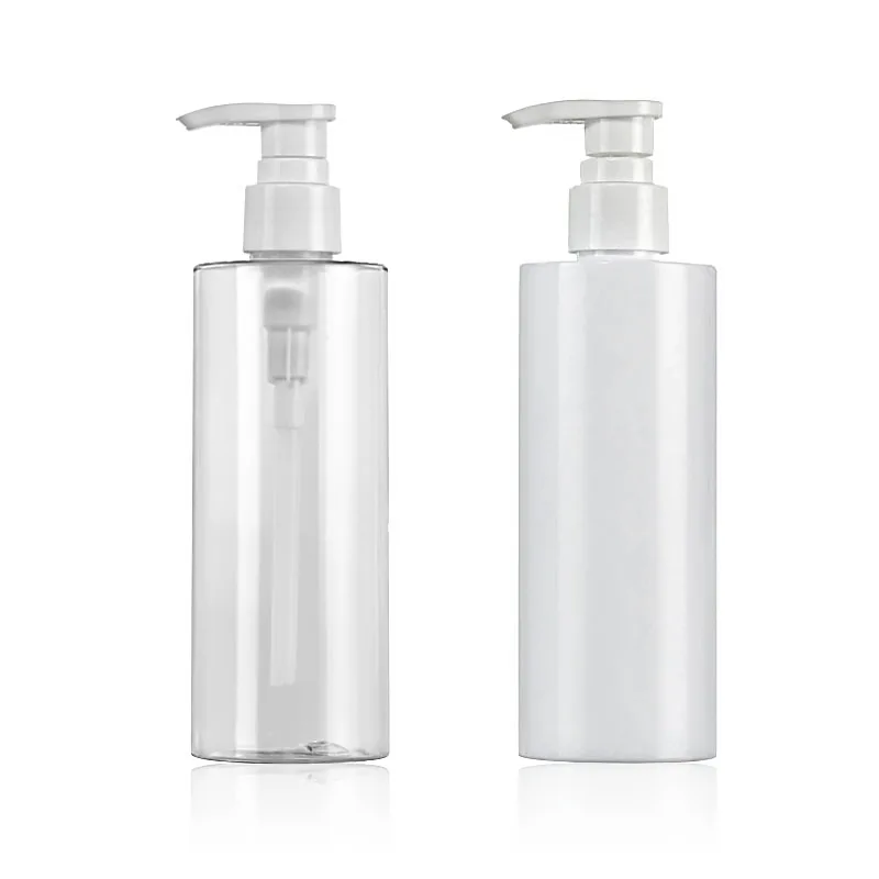 Customized 300ml 500ml 750ml 1000ml Plastic Pump Round Gradient Color PET Skincare Plastic Lotion Bottle Packaging Bottle