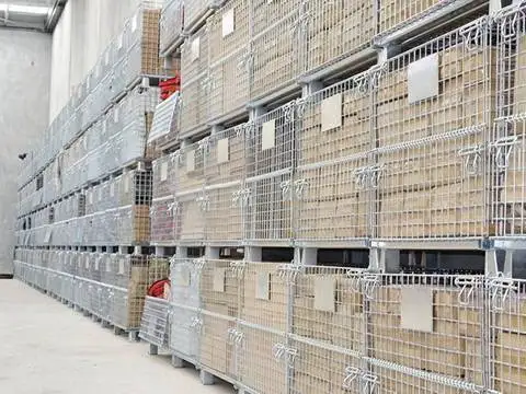 High quality storage pallet mesh collapsible metal wire  mesh  pallet cage