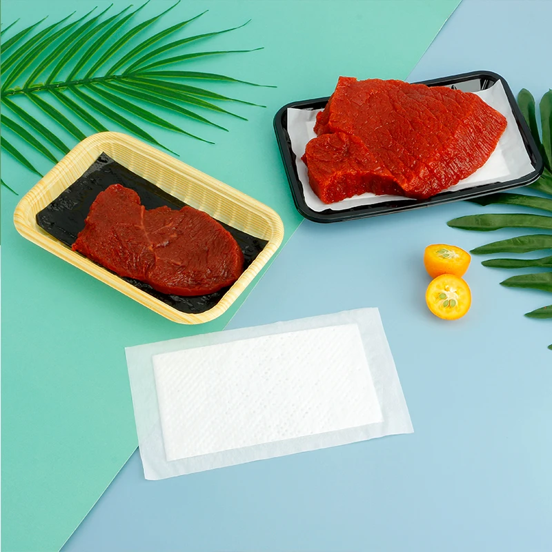 Cheap Price New Fashion Good Quality Meat Absorbent Pad SAP Pulp PE Film Disposable Pad for Meat Vegetable 160*80 50ml pad