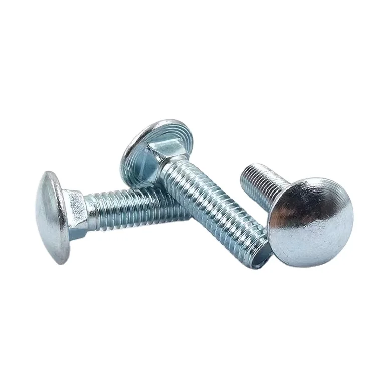 Factory Din 603 607 605 ASME M8 M14 M16 Bolt and Nut Square Neck Mushroom Round Head Carriage Bolt Steel Grade 8.8 10.9 Bolt