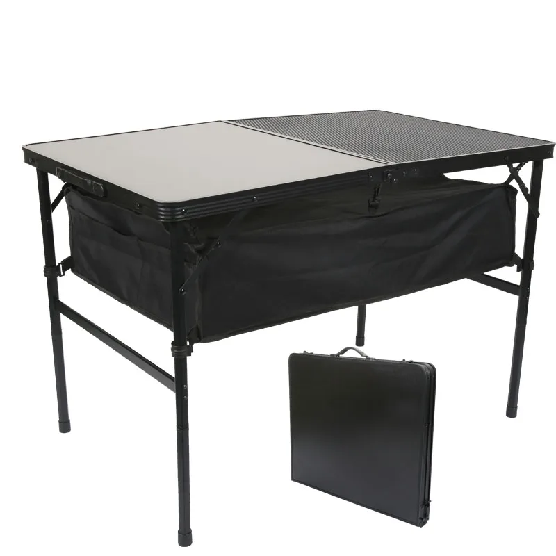 High sales quantity multifunctional outdoor portable mini folding camping mesh barbecue picnic table