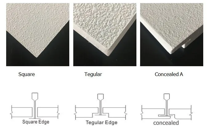 Good Quality 15mm-20mm Acoustic Fiberglass  Ceiling Tiles