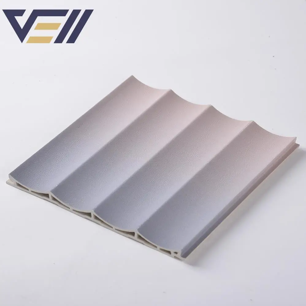 Factory Exterior Wood Texture Interior Decor Fluted Wood Plastic Composite Coating Cladding Wall Board Wpc Wall Panel