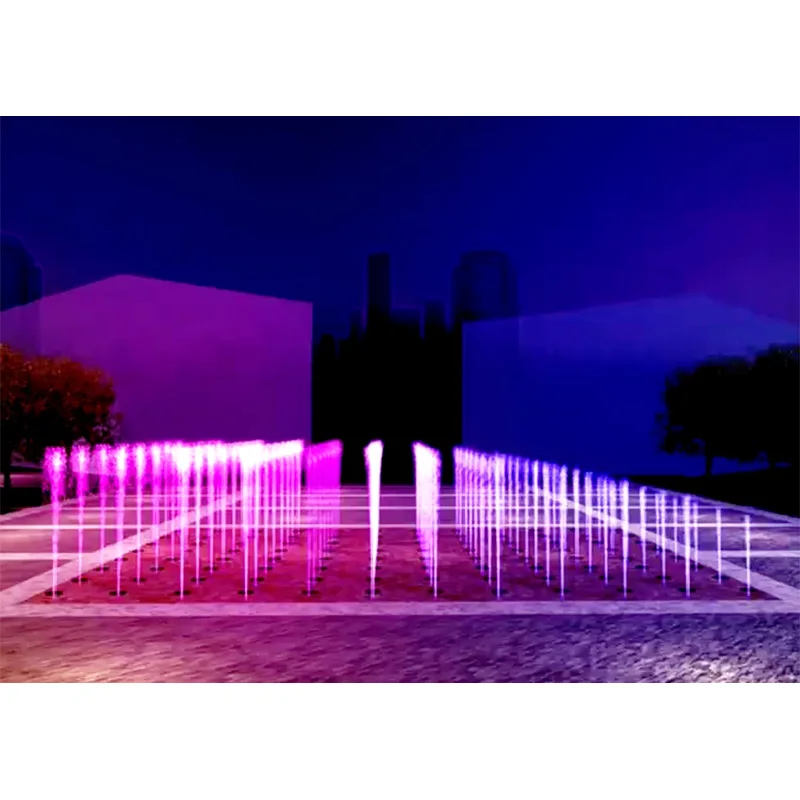 Outdoor Dry Music Fountain In Square With Dmx Light Moving floor fountain