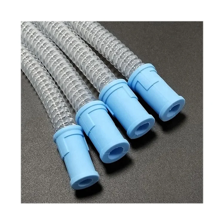 Non-toxic silicone rubber corrugated breathing circuit tube corrugated silicone tube medical breathing hose