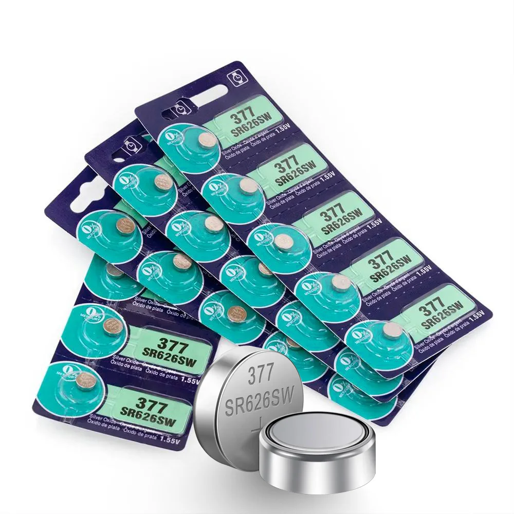 wholesale single pack 10pcs SR626SW 377 SR927SW 395 watch battery button battery silver oxide for murata