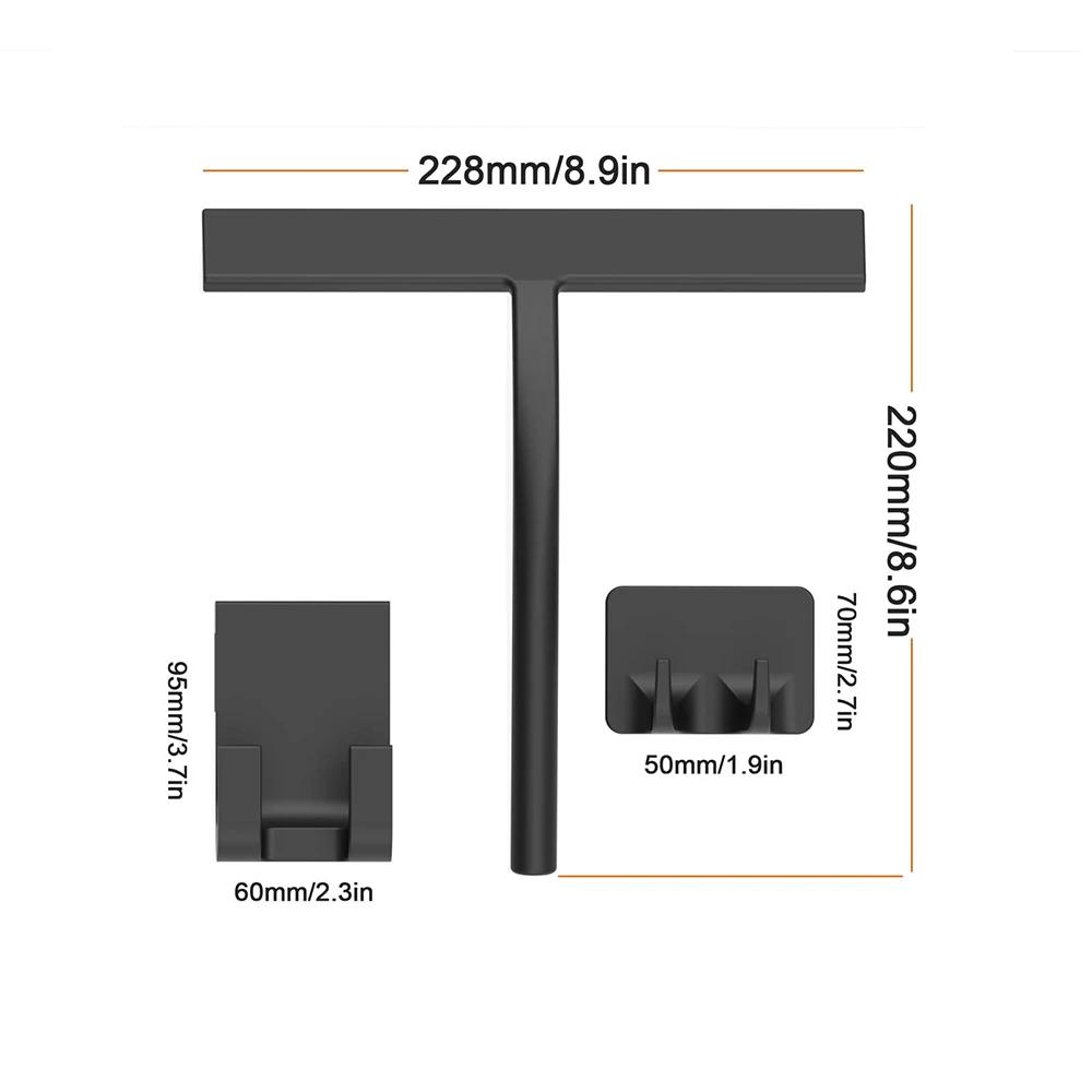 Short handle kitchen bathroom shower glass squeegee wiper blade clean tools window cleaning squeegee silicone shower squeegee