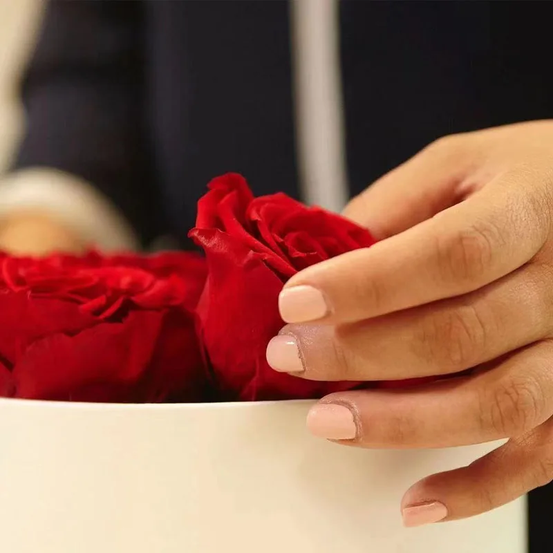 Real Touch Everlasting Rose Best Gift Box A Grade Eternal Immortal Roses Flower Head Preserved Real Roses in Square Bucket Box