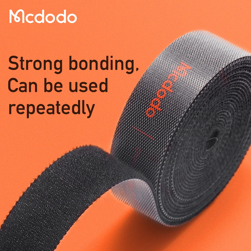 Mcdodo 1M Free to Cut High-quality Hook And Loop Velcroed Tapes, Roll-type Velcroes Cable Organizer Manager Tie